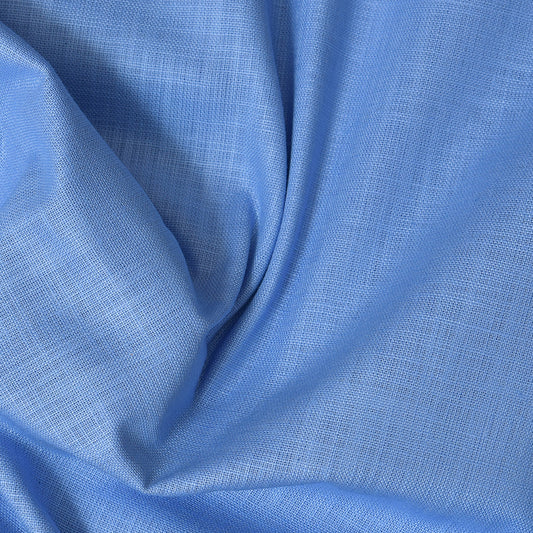 Linen Shirt Fabric(1.6 MTR) Linen Plain Sky Blue-90614