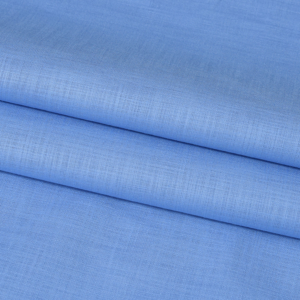 Linen Shirt Fabric(1.6 MTR) Linen Plain Sky Blue-90614