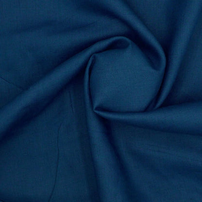 Linen Shirt Fabric(1.6 MTR) Linen Plain Teal Blue-90606