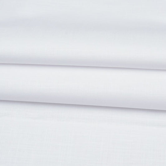 Linen Shirt Fabric(1.6 MTR) Linen Plain White-90552