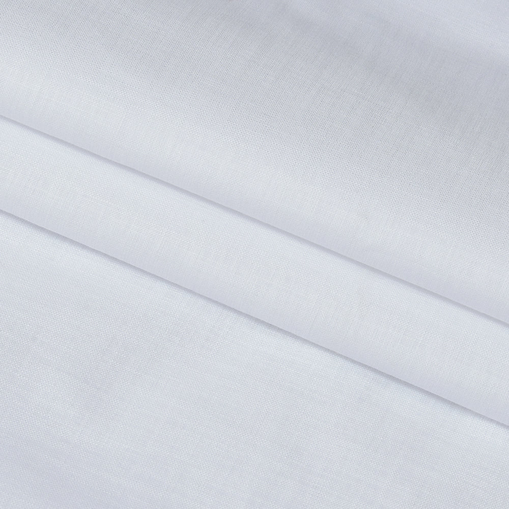 Linen Shirt Fabric(1.6 MTR) Linen Plain White-90617