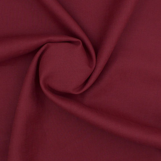 Linen Shirt Fabric(1.6 MTR) Linen Plain Wine-90613