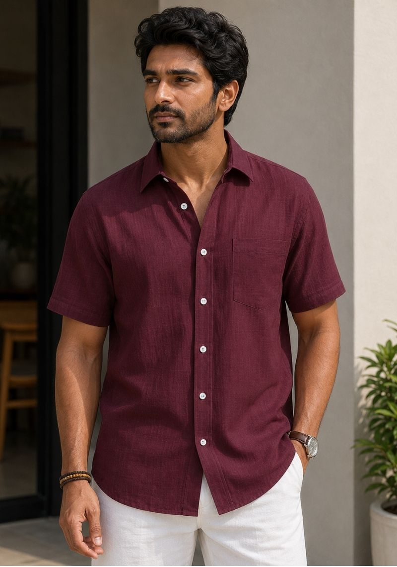 Men Premium Half Sleeves Shirt
