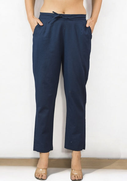 Navy Blue Cotton Pant-49181