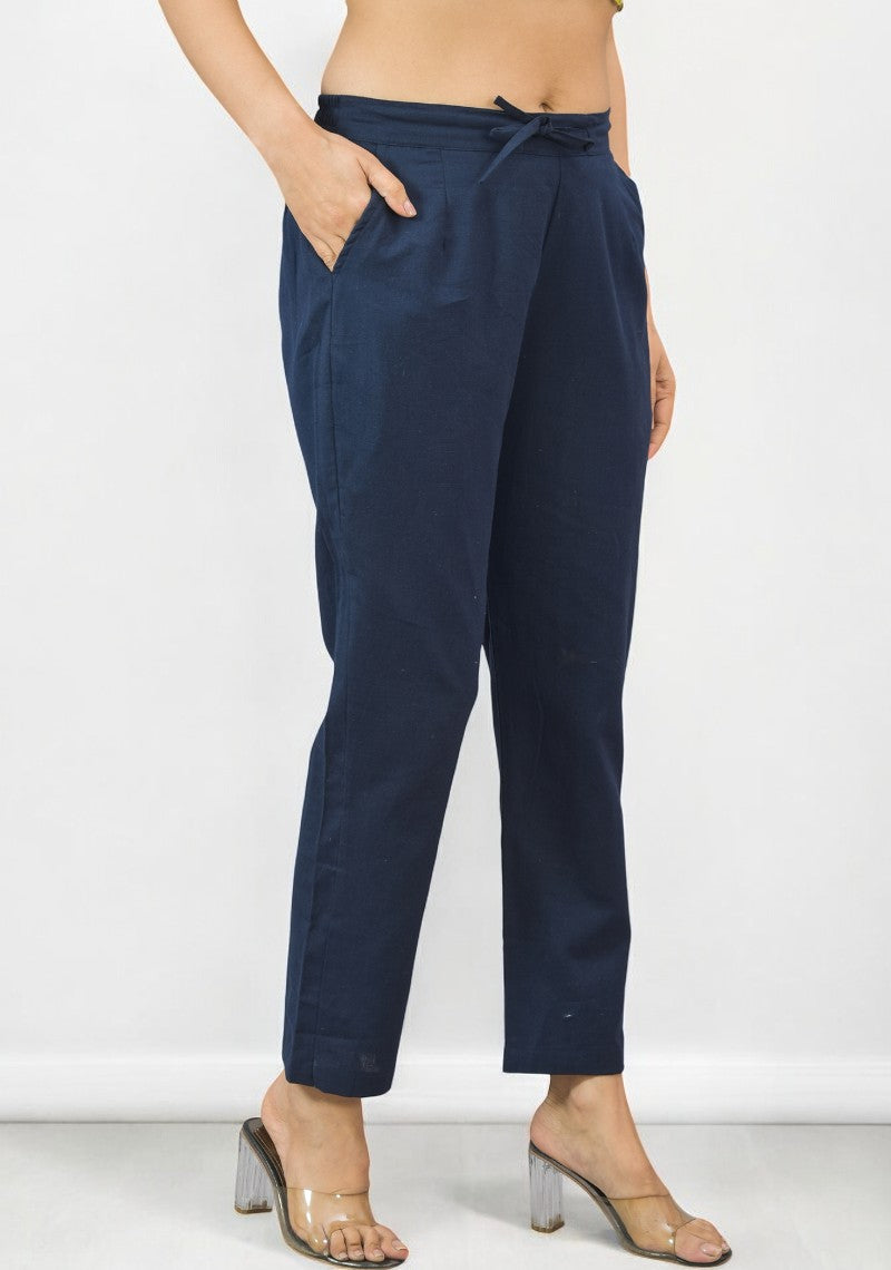 Navy Blue Cotton Pant-49181