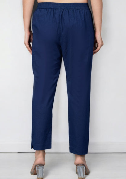 Navy Blue Cotton Pant-49201