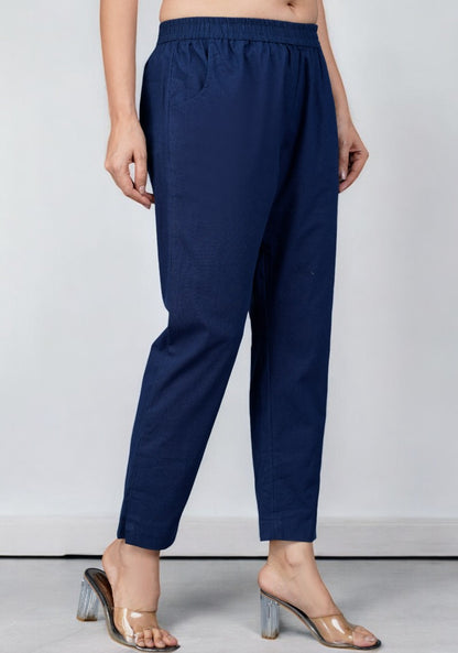 Navy Blue Cotton Pant-49201