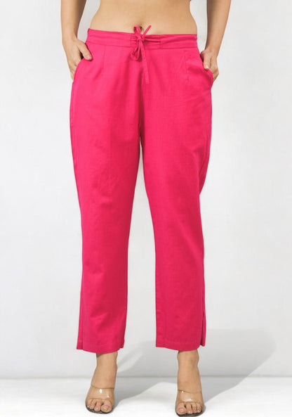 Pink Cotton Pant-49184