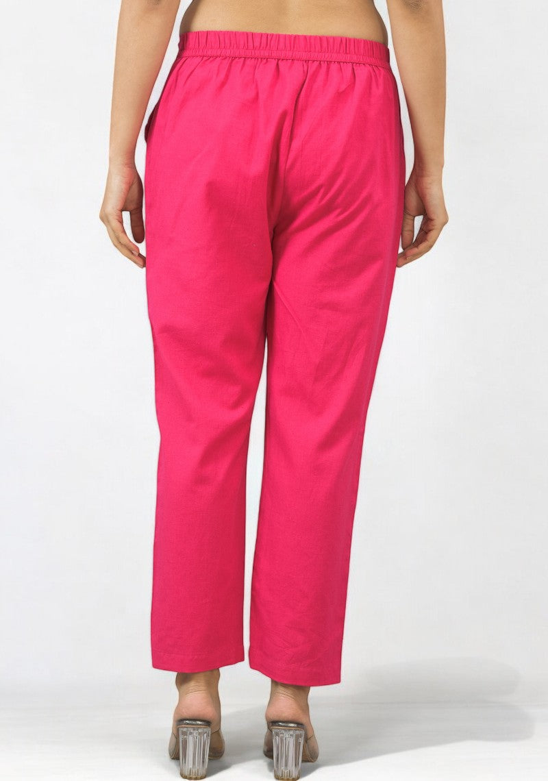 Pink Cotton Pant-49184