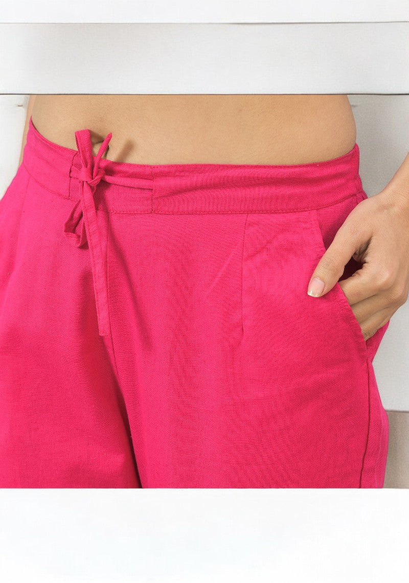 Pink Cotton Pant-49184