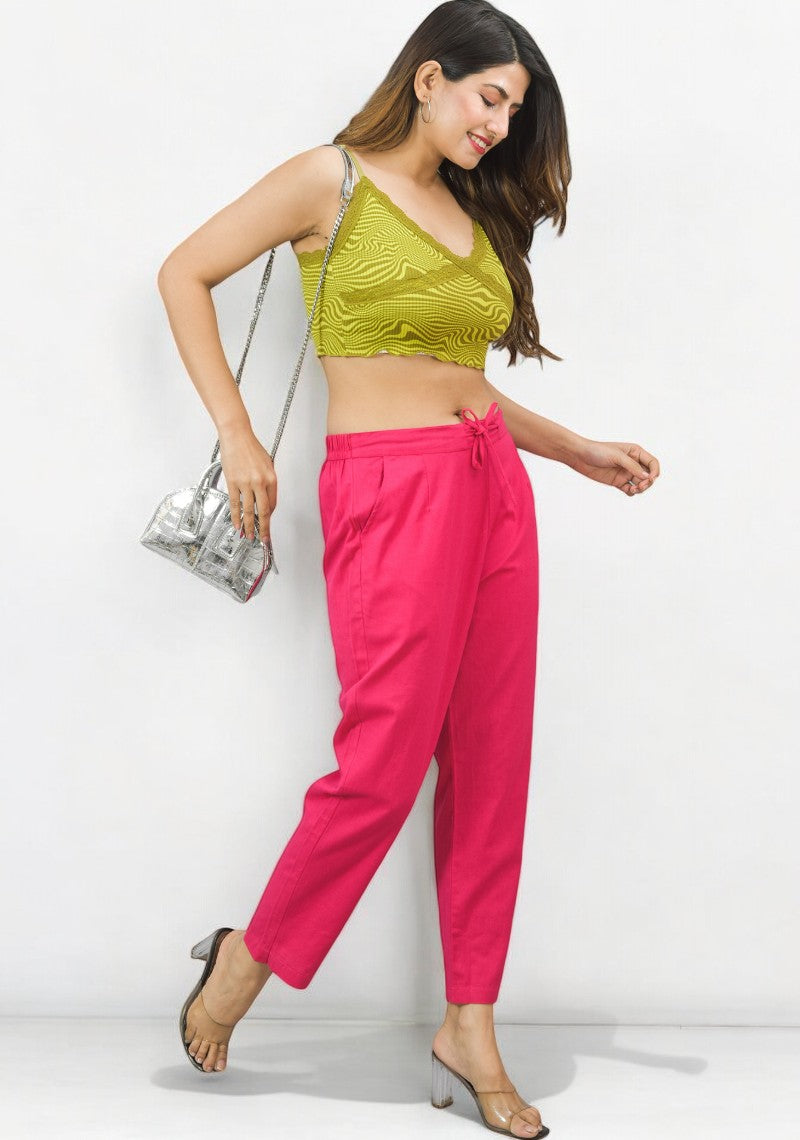 Pink Cotton Pant-49184