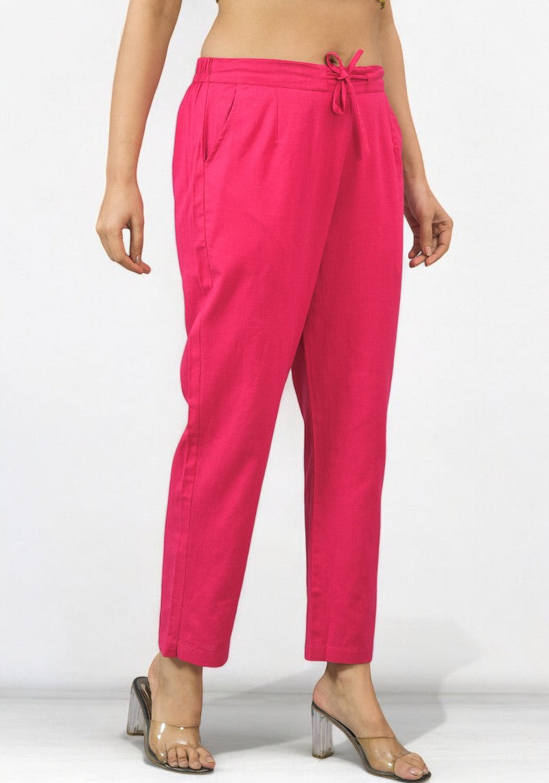 Pink Cotton Pant-49184