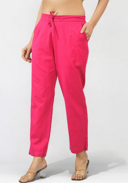 Pink Cotton Pant-49184