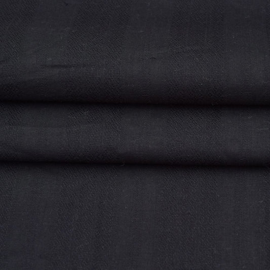 Premium Shirt Fabric(1.6 MTR) Dobby Plain Black-90546