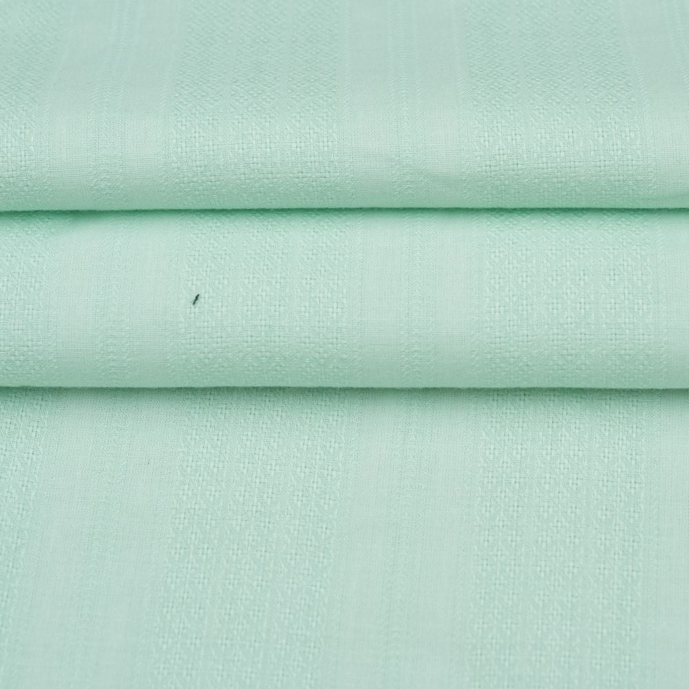 Premium Shirt Fabric(1.6 MTR) Dobby Plain Cyan-90545