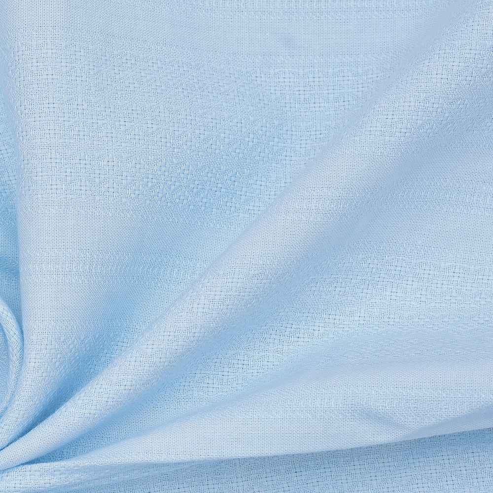 Premium Shirt Fabric(1.6 MTR) Dobby Plain Sky Blue-90548