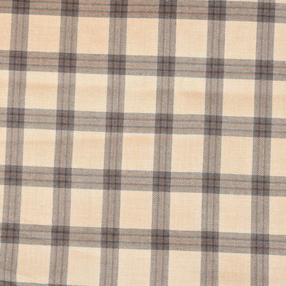 Beige-Brown-Checks-Tweed-Wool-Fabric-90756