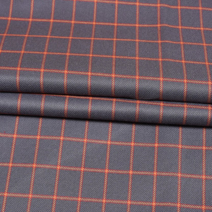 Blue-Orange-Checks-Tweed-Wool-Fabric-90760