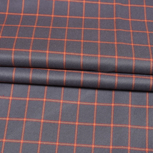 Blue-Orange-Checks-Tweed-Wool-Fabric-90760