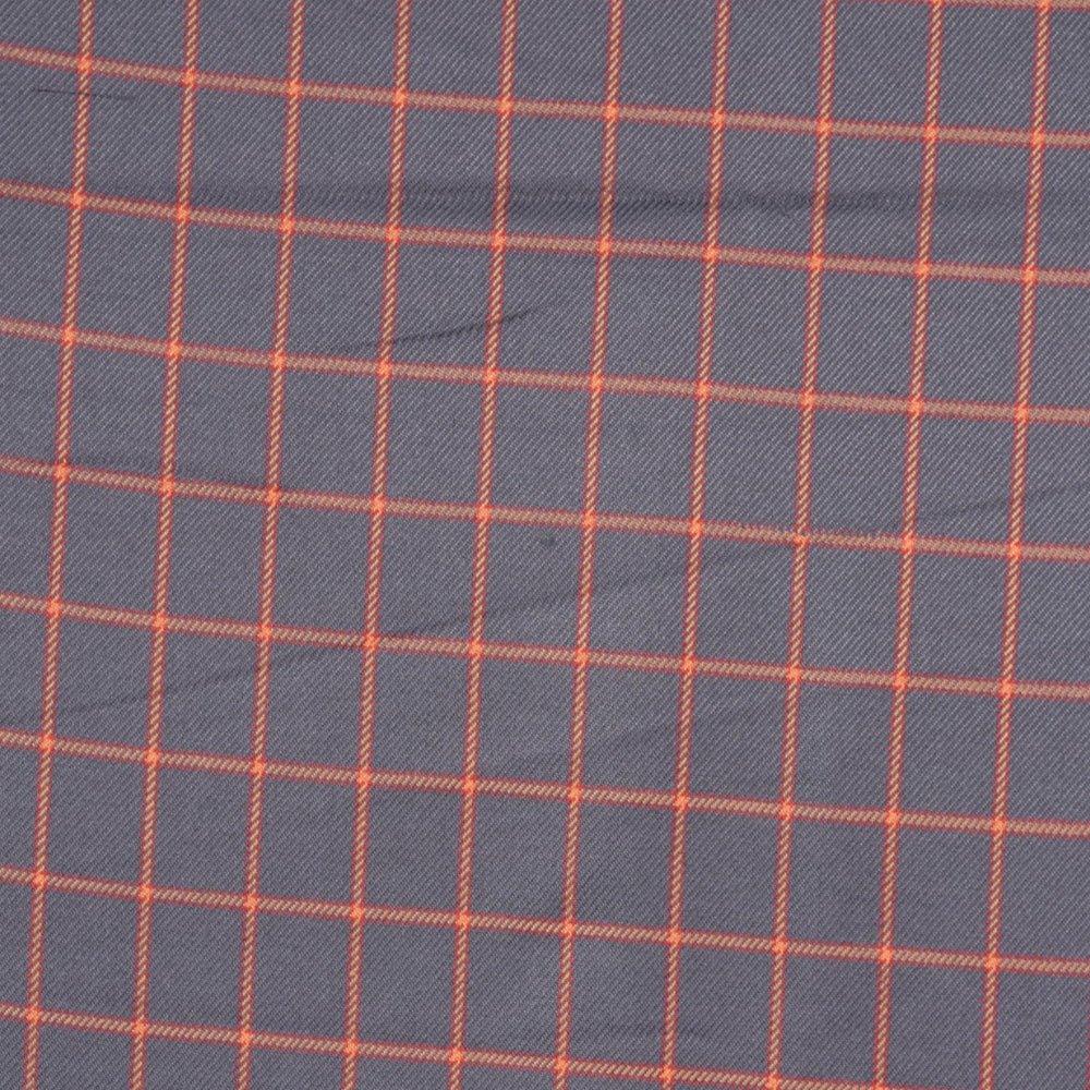 Blue-Orange-Checks-Tweed-Wool-Fabric-90760