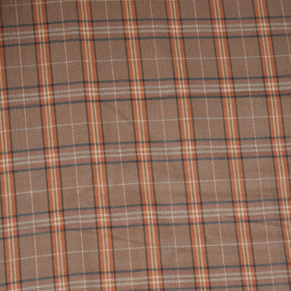 Brown-Black-Checks-Tweed-Wool-Fabric-90763