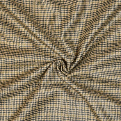 Beige-Black-Checks-Tweed-Wool-Fabric-90764