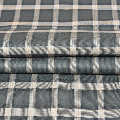 Gray-Beige-Checks-Tweed-Wool-Fabric-90767