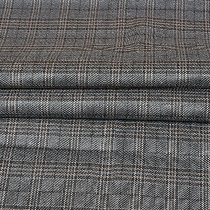 Gray-Black-Checks-Tweed-Wool-Fabric-90768