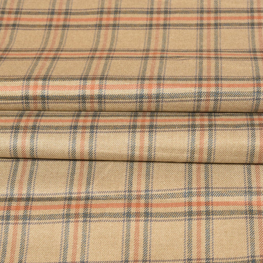 Beige-Gray-Checks-Tweed-Wool-Fabric-90769