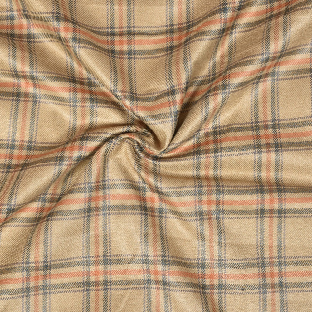 Beige-Gray-Checks-Tweed-Wool-Fabric-90769