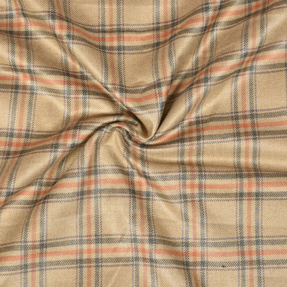 Beige-Gray-Checks-Tweed-Wool-Fabric-90769