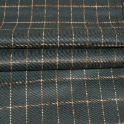 Green-White-Checks-Tweed-Wool-Fabric-90770