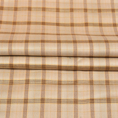 Beige-Brown-Checks-Tweed-Wool-Fabric-90772