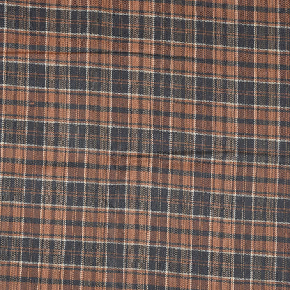 Brown-Black-Checks-Tweed-Wool-Fabric-90778