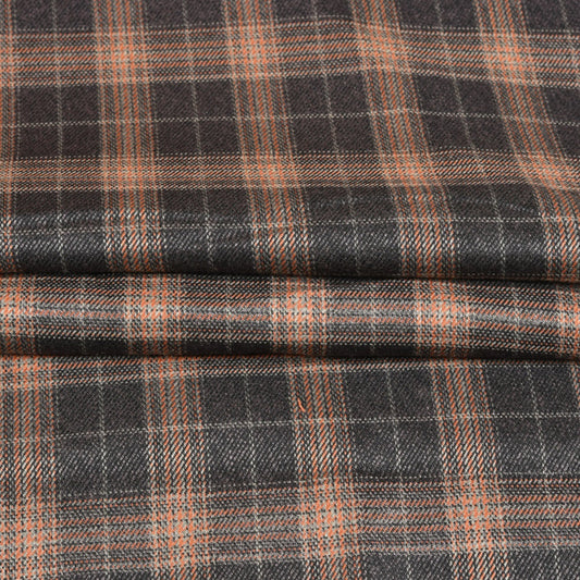 Black-Brown-Checks-Tweed-Wool-Fabric-90781