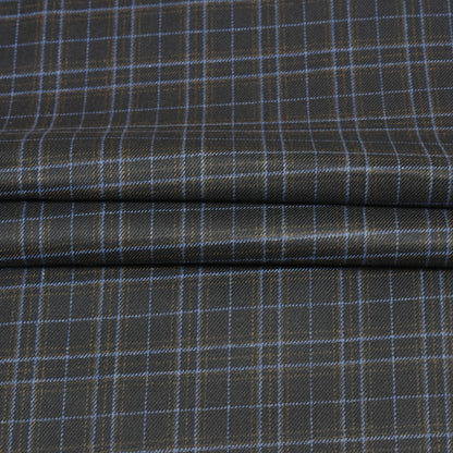 Black-Blue-Checks-Tweed-Wool-Fabric-90782