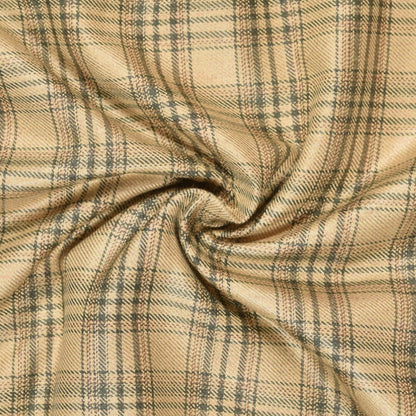 Beige-Green-Checks-Tweed-Wool-Fabric-90785