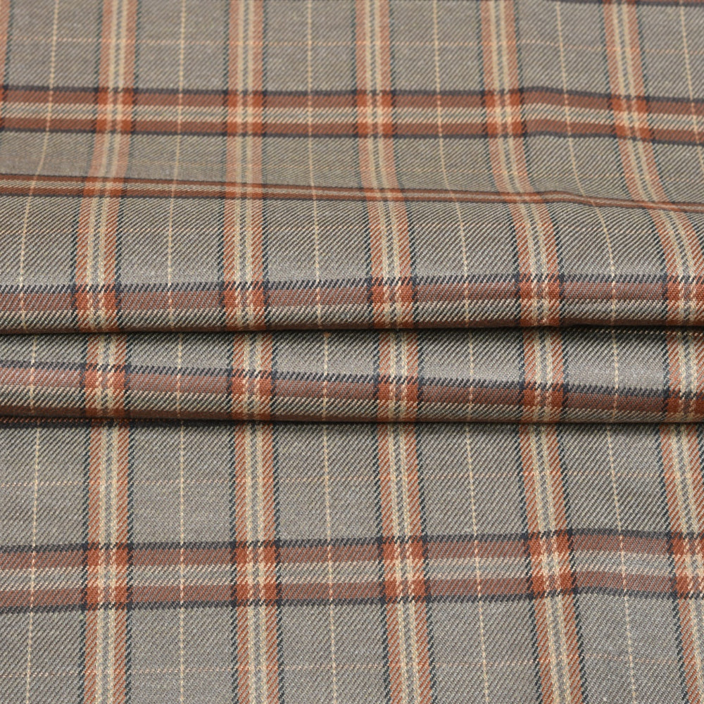 Gray-Brown-Checks-Tweed-Wool-Fabric-90786