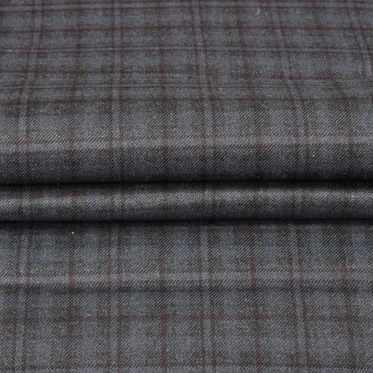 Gray-Black-Checks-Tweed-Wool-Fabric-90787
