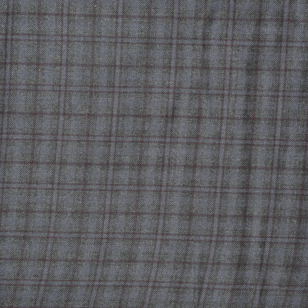 Gray-Black-Checks-Tweed-Wool-Fabric-90787