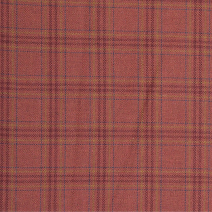 Wool Blazer Fabric (2 Meter)-Red Navy Blue Checks-90658