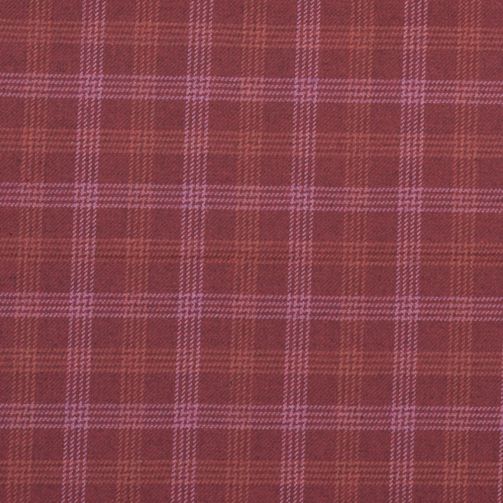 Wool Blazer Fabric (2 Meter)-Red Yellow and White Checks-90656