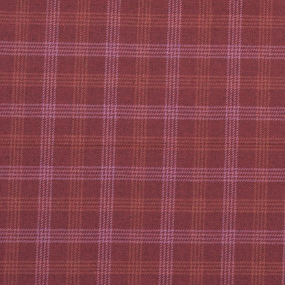 Wool Blazer Fabric (2 Meter)-Red Yellow and White Checks-90656