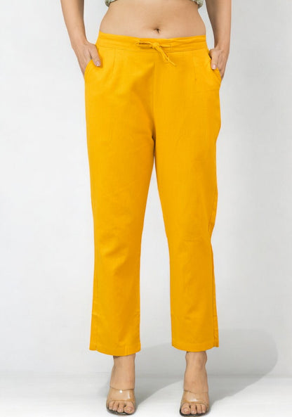 Yellow Cotton Pant-49186